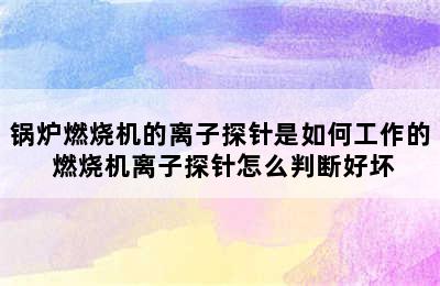 锅炉燃烧机的离子探针是如何工作的 燃烧机离子探针怎么判断好坏